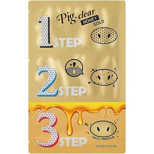 Main Anti-pore Mask Holika Holika Pig Clear Honey Gold 3 Step image