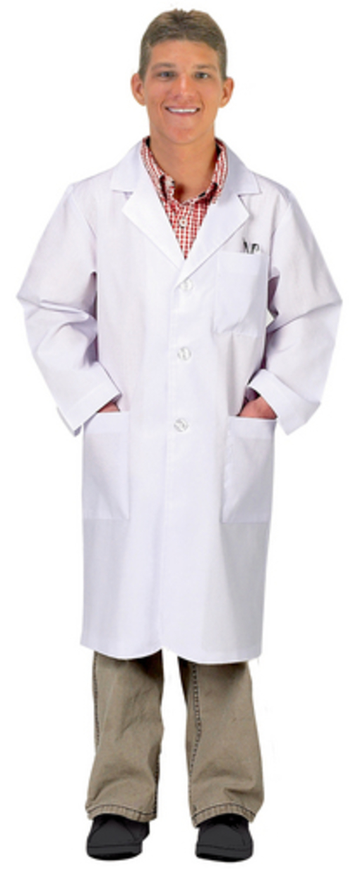 Main Aeromax LAB-ADULT-LRG Adult Lab Coat  .75 Length  size LRG image