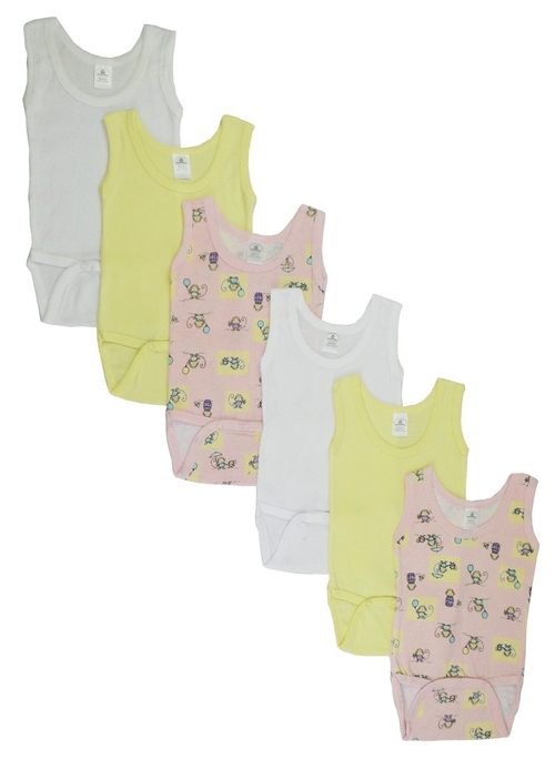 Main Bambini CS-111ANB-Monkey-111ANB-Monkey Girls Tank Top, Assorted wi image