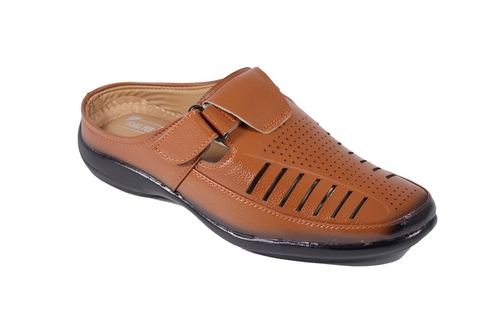 Main Men's Tan Synthetic Leather Velcro Casual Sandal size 9UK image
