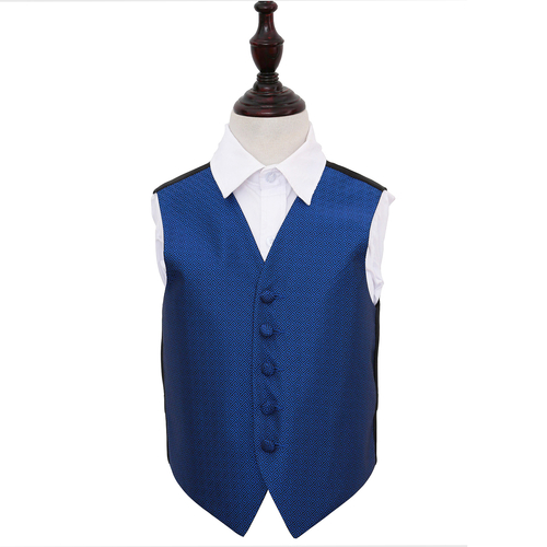 Main Greek Key Waistcoat - Boys - Royal Blue, 28' image