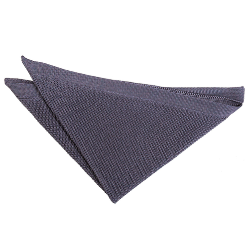 Main Plain Knitted Handkerchief - Charcoal image