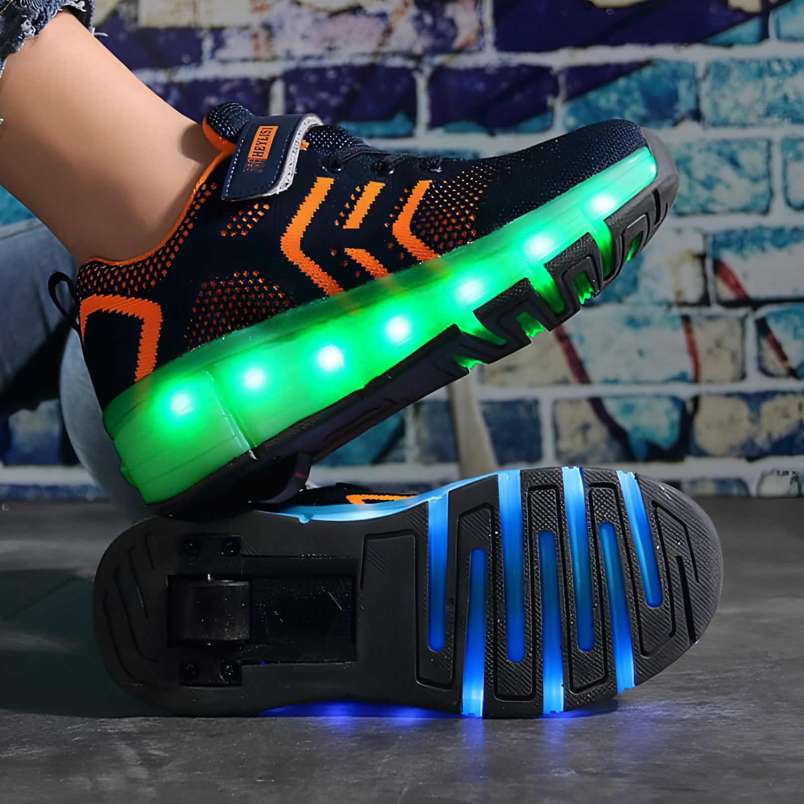 Main LED Light-emitting Rechargeable Roller Skates For Boys And Girls image
