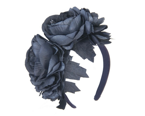 Main Navy flower headband image