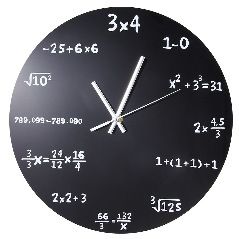 Main Mathematics Blackboard Pop Quiz Clock image