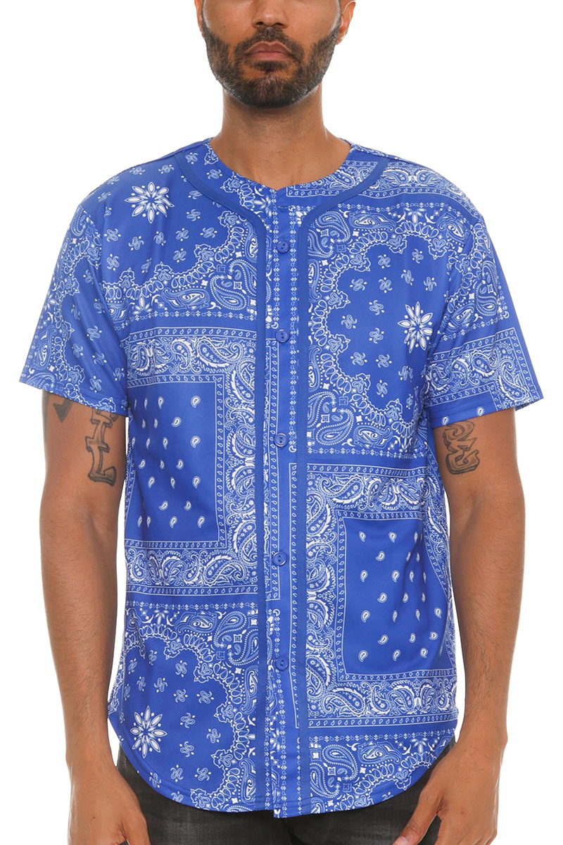 Main Paisley Print Baseball Sports Jersey image