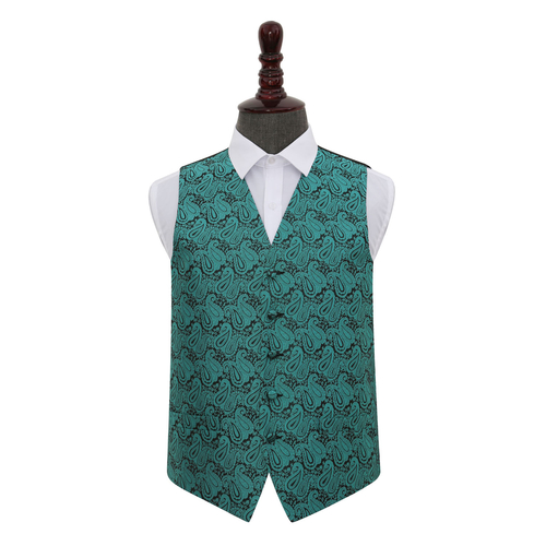 Main Paisley Waistcoat - Teal, 40' image