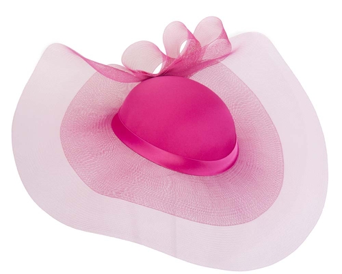Main Fuchsia large brim custom made ladies hat image