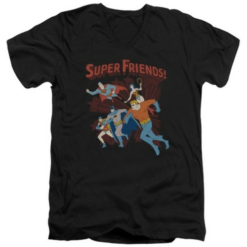 Main Trevco Dc-Super Running - Short Sleeve Adult 30-1 Tee V-Neck - Black-  image