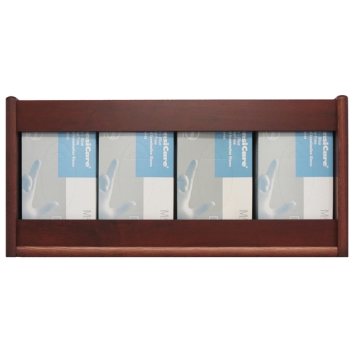 Main Wooden Mallet GBS11-4BK 4 Pocket Glove & Tissue Rectangle Box Holder - image